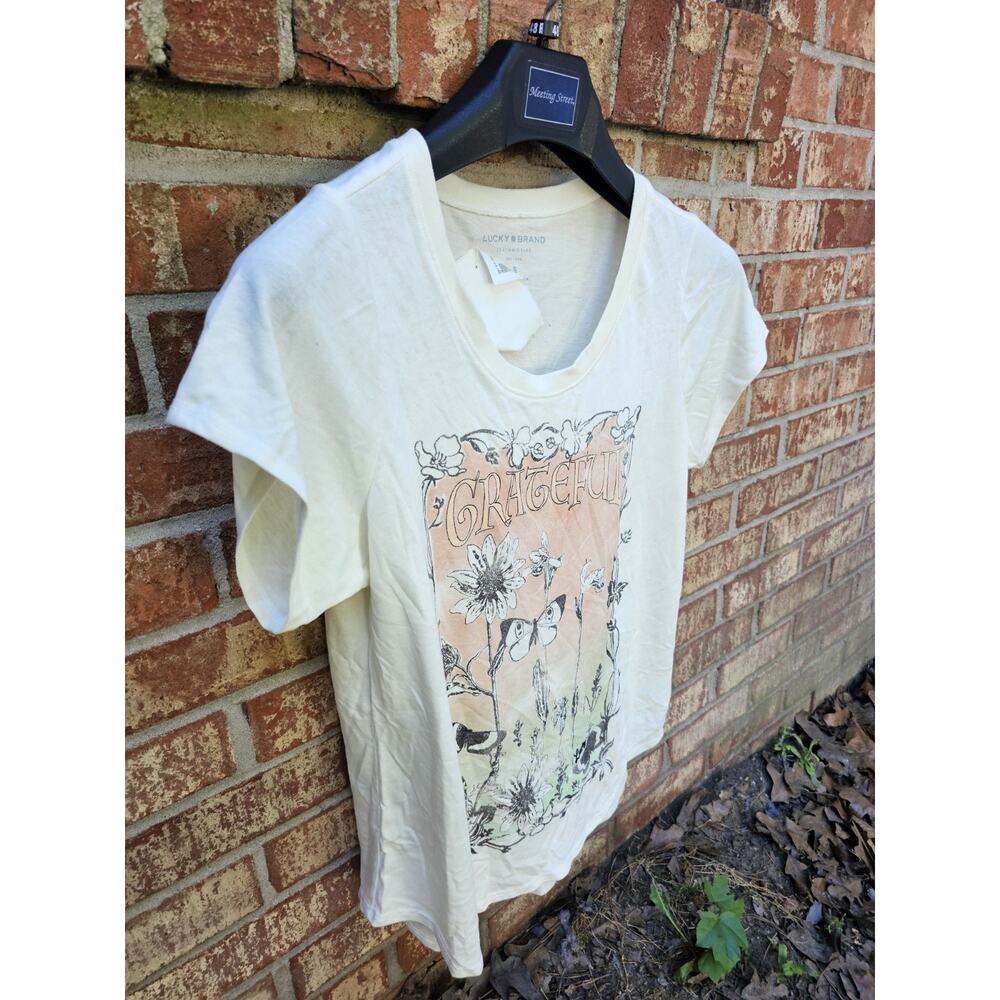 NWOT Lucky Brand Women Grateful Dead Cotton SMALL Graphic T-Shirt Classic Crew - Picture 1 of 8
